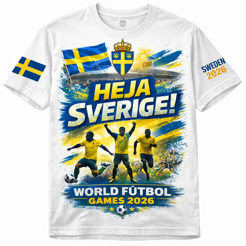 Sweden Fans Fútbol Unisex Graphic Tee