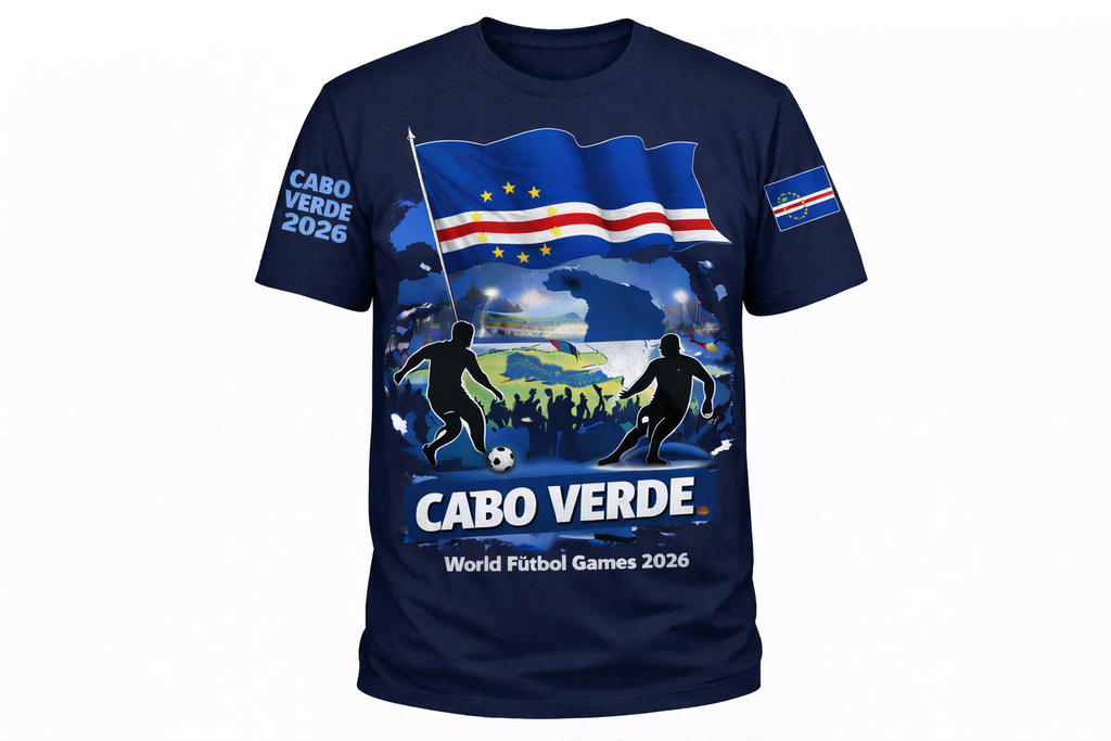 Cabo Verde World Fútbol Games 2026 Blue Unisex Tee