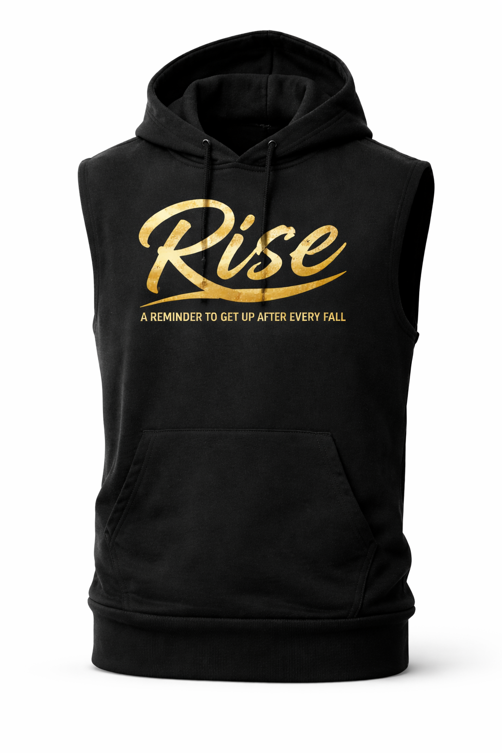 Rise No Sleeve black hoodie