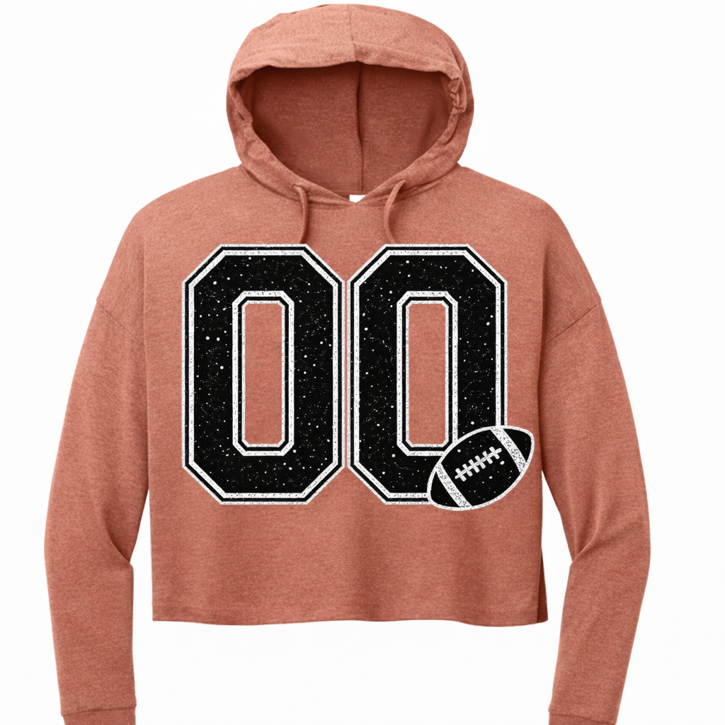 Midi 00 Black Rhinestone Long Sleeve Hoodie