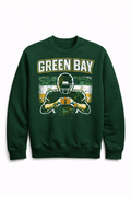 Men's Green Sweatshirt- Green Bay Football Graphic