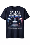 Men's Dallas vs New York NFC East Rivalry Battles Blue Tee