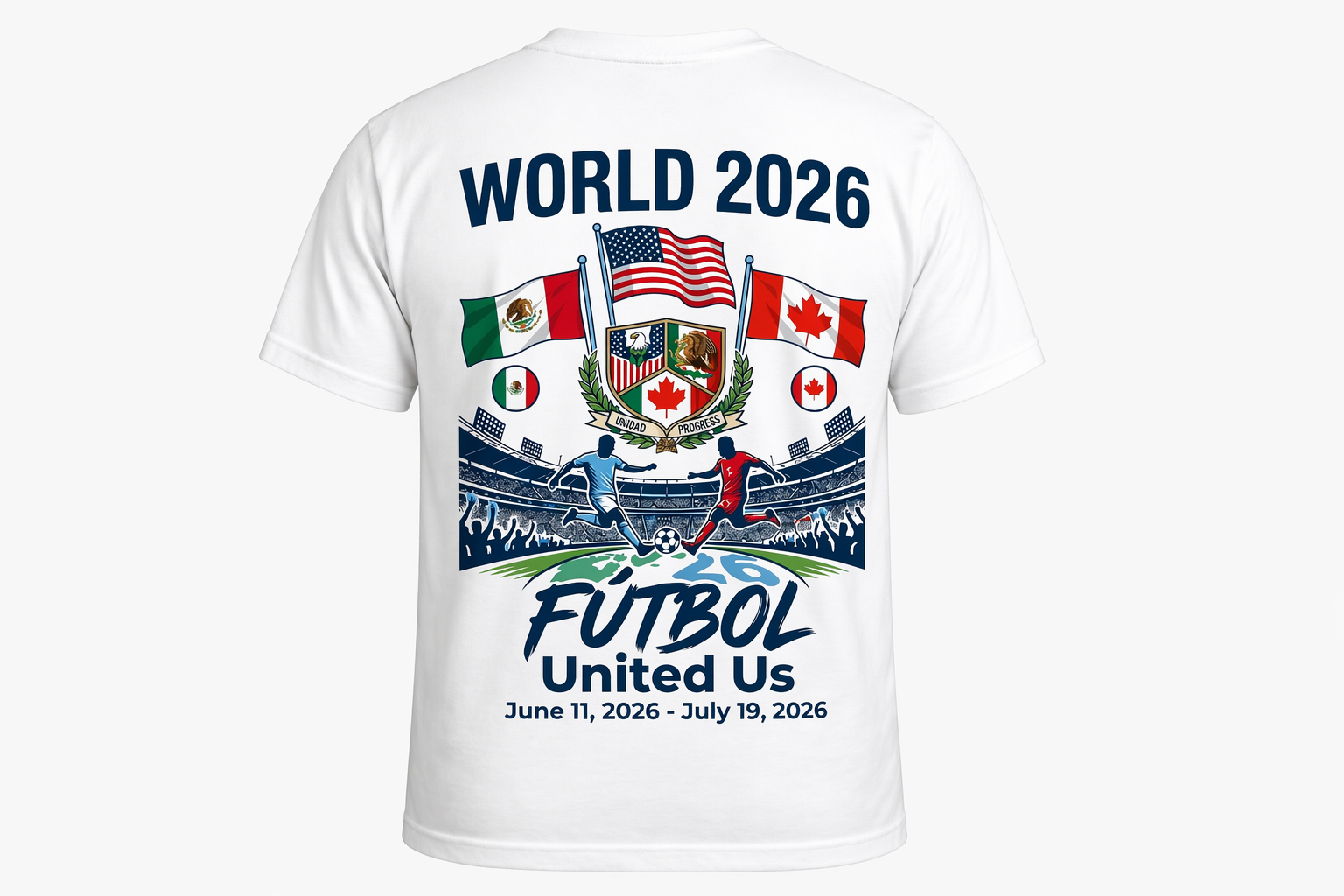 North America 2026 Host Soccer/ Fútbol Unisex Tee