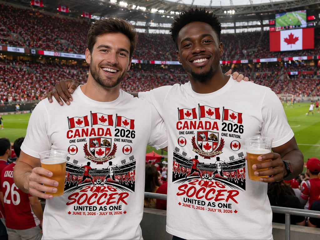 Canada 2026 Soccer Fan Tee – “Game On EH!” Host Nation Shirt (Front & Back Design)
