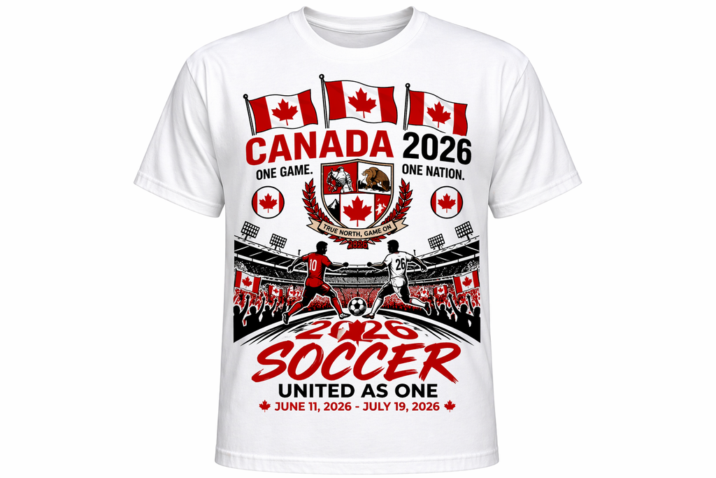 Canada 2026 Soccer Fan Tee – “Game On EH!” Host Nation Shirt (Front & Back Design)