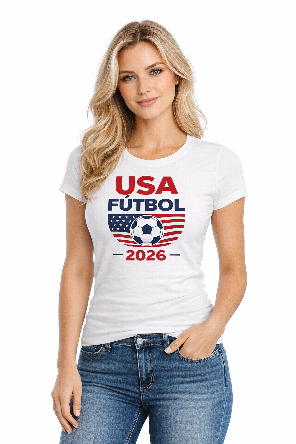 Women's USA Soccer/Futbol Tee
