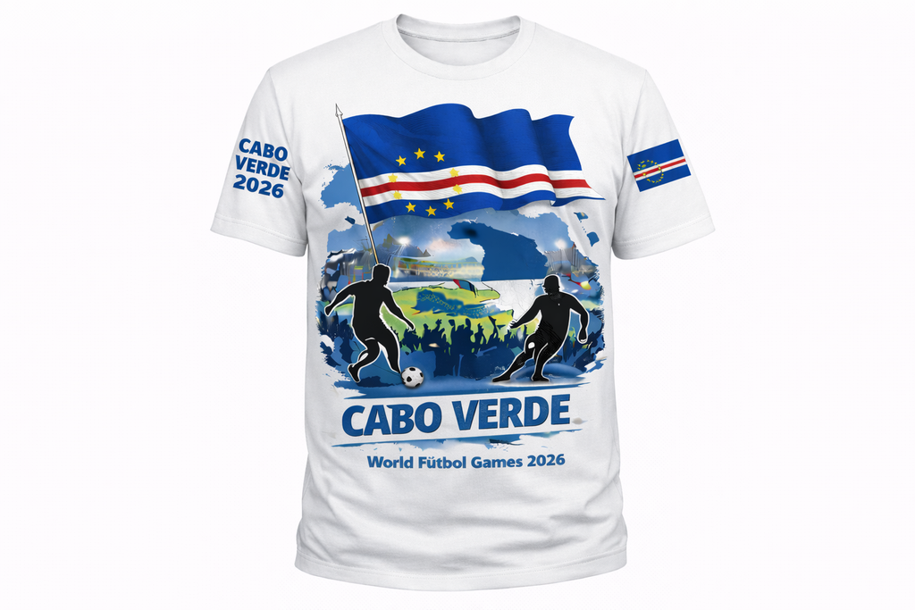 Cabo Verde World Fútbol Games 2026 Blue Unisex Tee