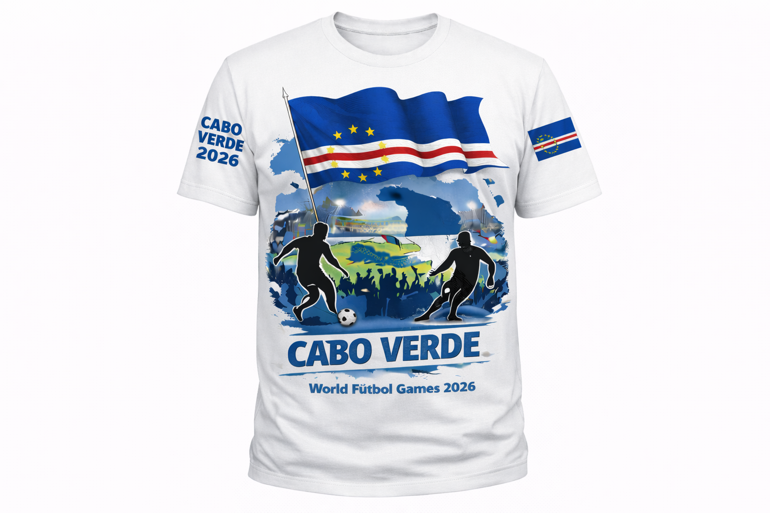 Cabo Verde World Fútbol Games 2026 Blue Unisex Tee