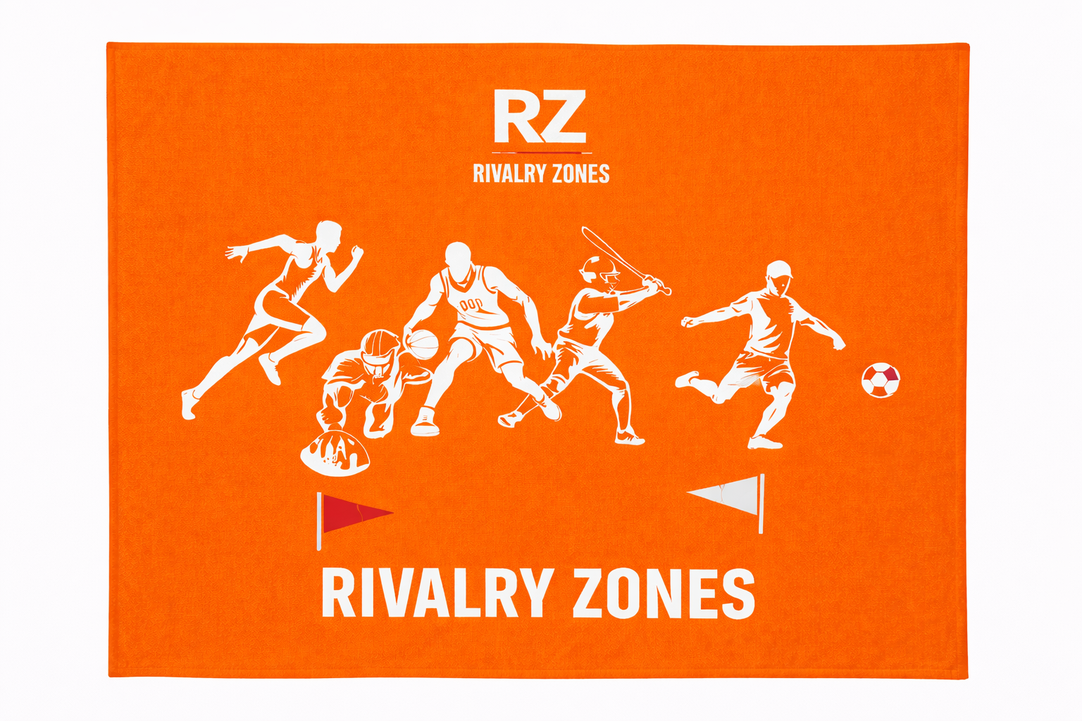Rivalry Zones Stadium Fleece Blanket-Orange