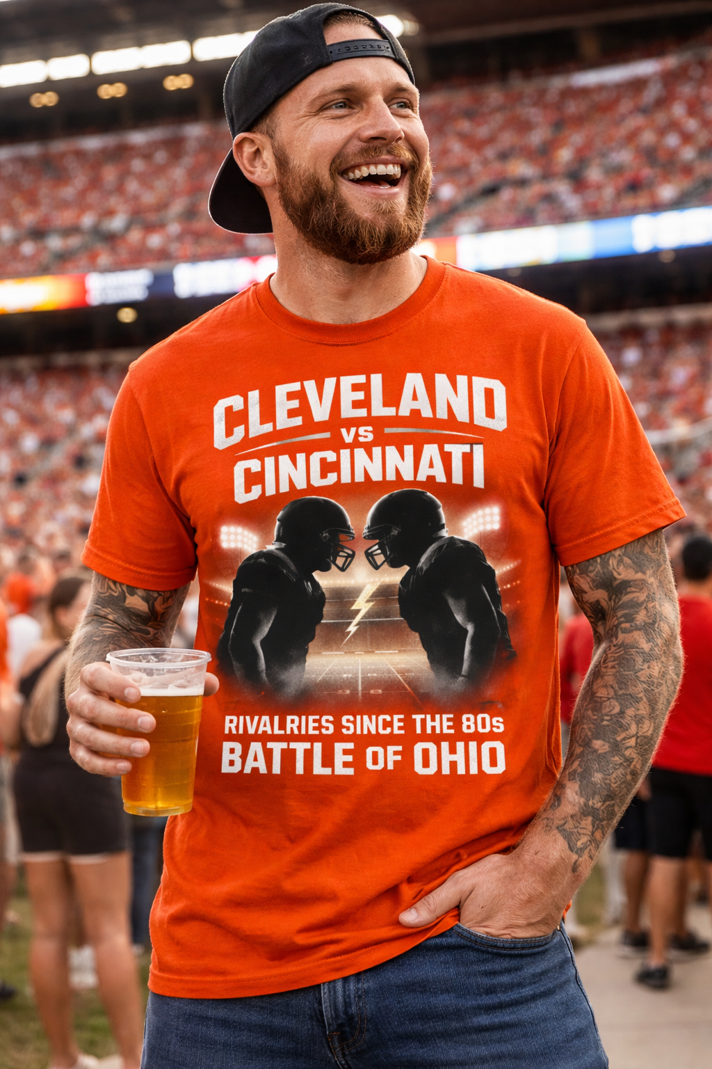Men's Cleveland vs Cincinnati Rivalry Tee