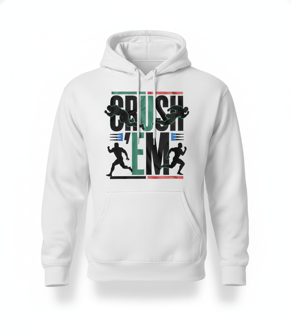 Crush 'Em Football Hoodie