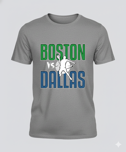Boston vs Dallas Basketball Rivalry Tee- 2024-2025 Championship Edition