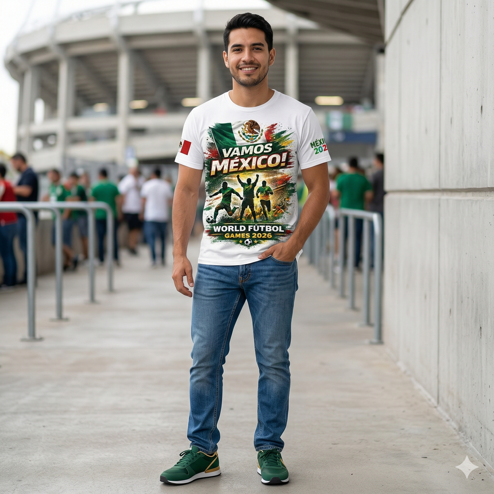 Vamos Mexico World Fútbo Fan Tee 2026 Games