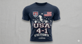USA 4-1 Soccer Champions Retro T-Shirt | Distressed US Victory Graphic Tee