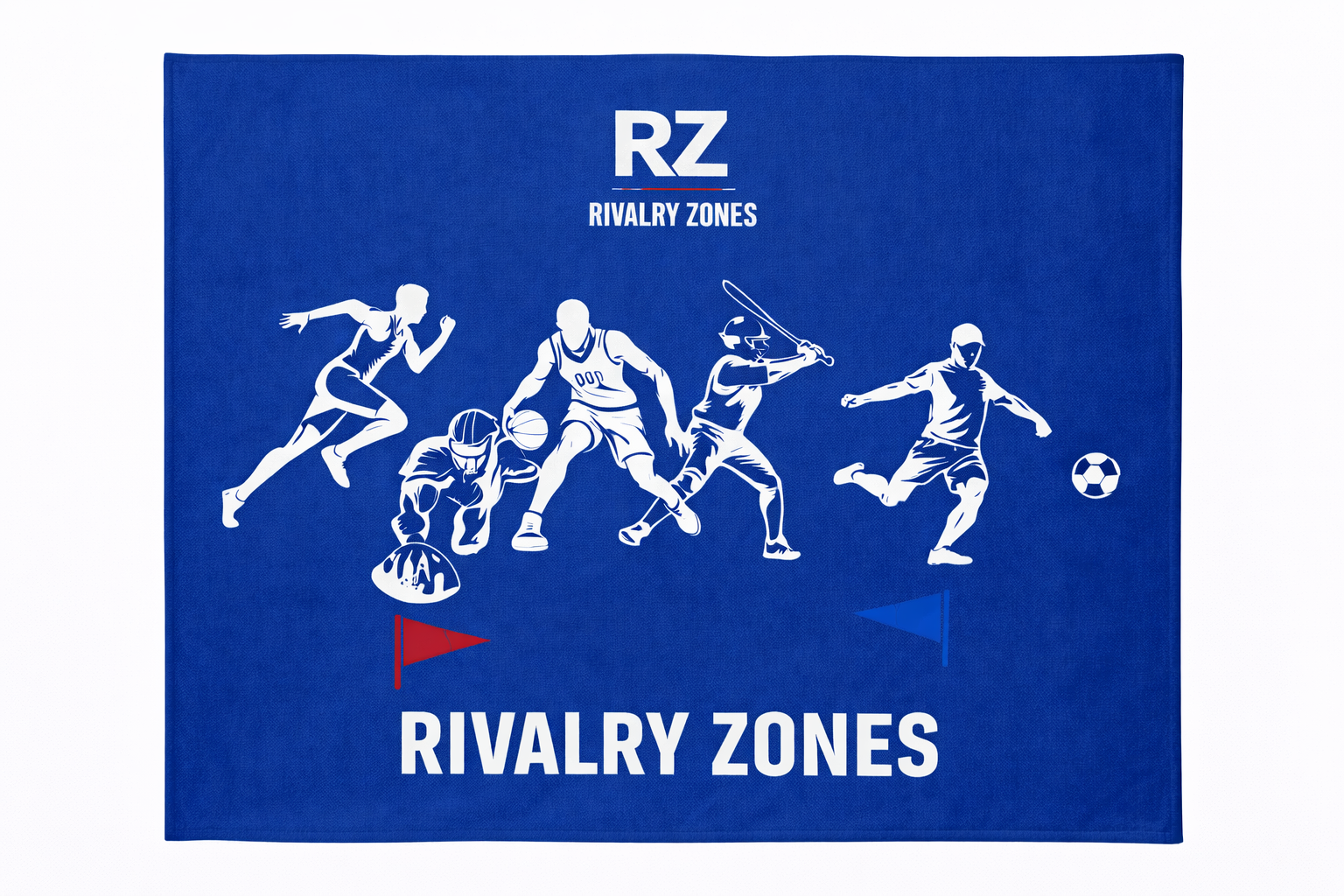Rivalry Zones Stadium Fleece Blanket-Blue